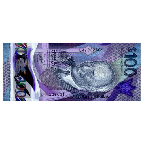 БАРБАДОС W85 BARBADOS 100 DOLLARS 2024 Unc