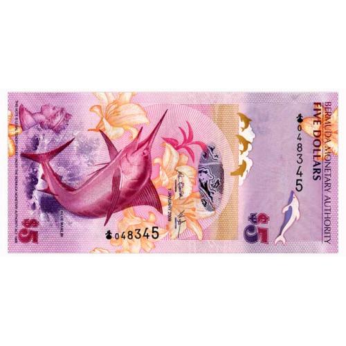 БЕРМУДЫ 58 BERMUDA 5 DOLLARS 2009 Unc