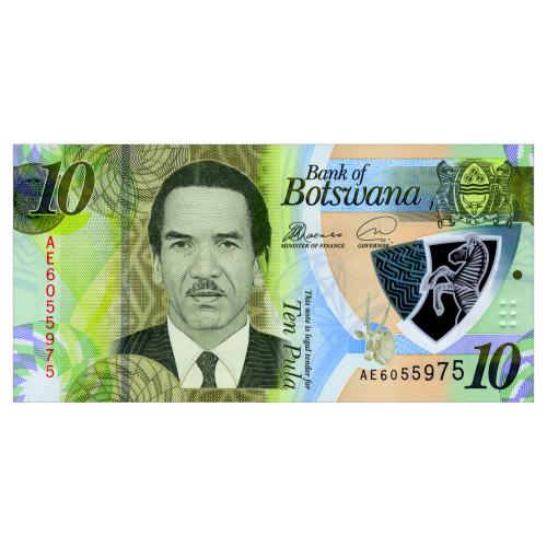 БОТСВАНА 35 BOTSWANA 10 PULA 2018 Unc