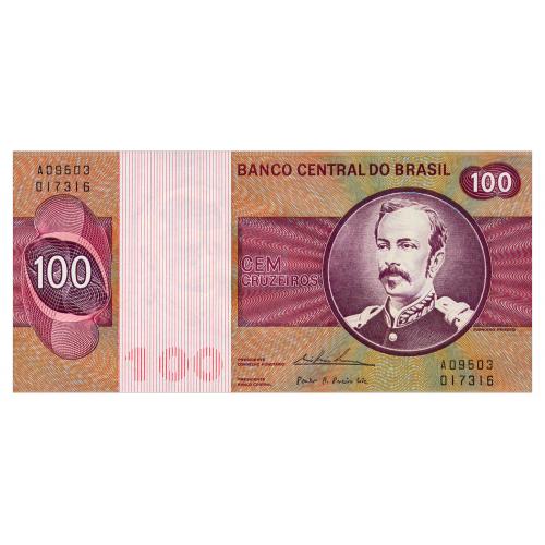 БРАЗИЛИЯ 195Aa(3) BRAZIL 100 CRUZEIROS ND(1974) Unc