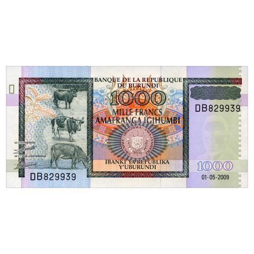 БУРУНДИ 46 BURUNDI 1000 FRANCS 2009 Unc