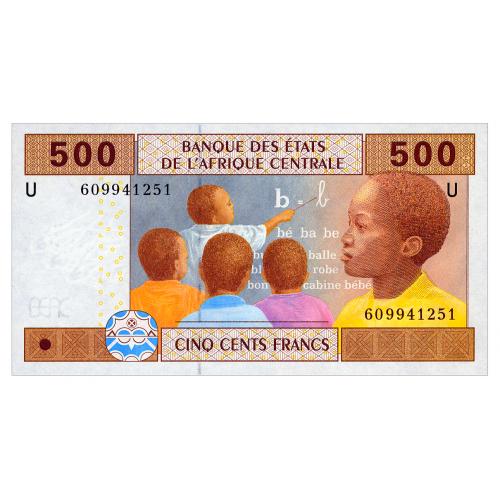 ЦЕНТРАЛЬНАЯ АФРИКА 206Ud CENTRAL AFRICAN STATES CAMEROUN, ABAGA-NCHAMA - MEKE 500 FRANCS 2002 Unc
