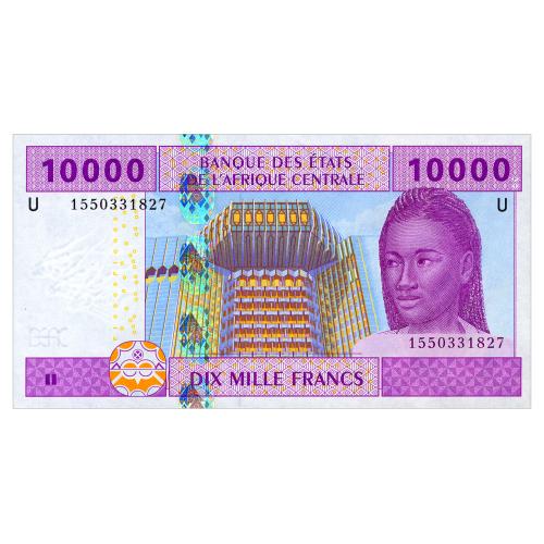 ЦЕНТРАЛЬНАЯ АФРИКА 210Ue CENTRAL AFRICAN STATES CAMEROUN 10000 FRANCS 2002 Unc