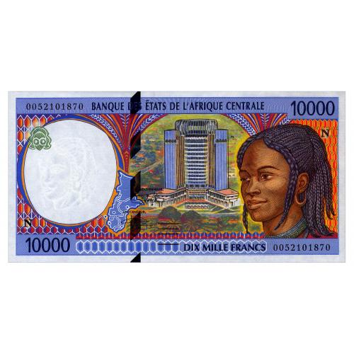 ЦЕНТРАЛЬНАЯ АФРИКА 505Nf CENTRAL AFRICAN STATES EQUATORIAL GUINEA 10000 FRANCS 2000 Unc