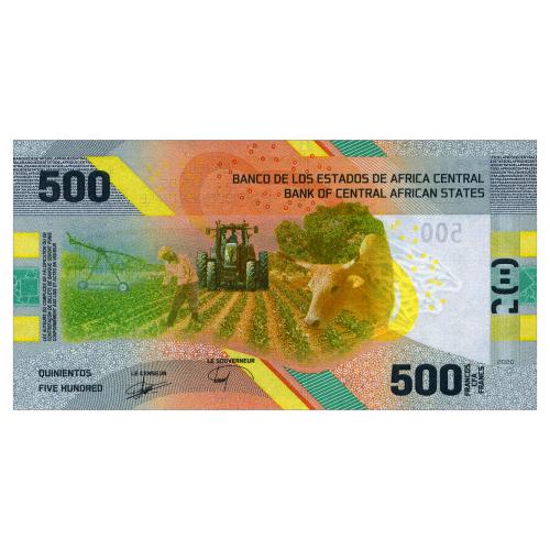 ЦЕНТРАЛЬНАЯ АФРИКА W700 CENTRAL AFRICAN STATES 500 FRANCS 2020 Unc