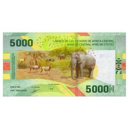 ЦЕНТРАЛЬНАЯ АФРИКА W703 CENTRAL AFRICAN STATES 5000 FRANCS 2020 Unc