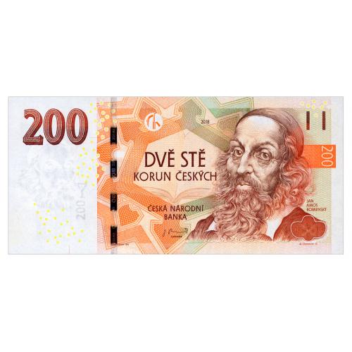 ЧЕХИЯ 19 CZECH REPUBLIC 200 KORUN 2018 Unc