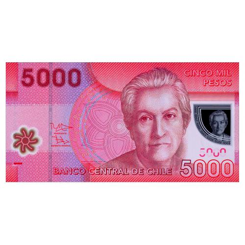 ЧИЛИ 163d CHILE 5000 PESOS 2014 Unc