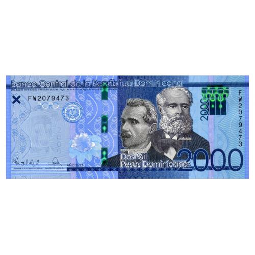 ДОМИНИКАНА 194 DOMINICAN REPUBLIC 2000 PESOS DOMINICANOS 2023 Unc