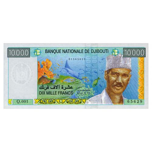 ДЖИБУТИ 41 DJIBOUTI BANQUE NATIONALE 10000 FRANCS ND(1999) Unc