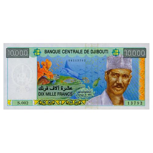 ДЖИБУТИ 45 DJIBOUTI BANQUE CENTRALE 10000 FRANCS ND(2005) Unc