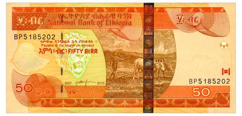 ЭФИОПИЯ 51g ETHIOPIA 50 BIRR 2015 Unc