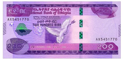 ЭФИОПИЯ W58 ETHIOPIA 200 BIRR 2020 Unc