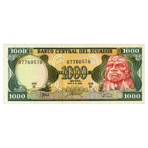 ЭКВАДОР 125b(4) ECUADOR 1000 SUCRES 1988 Unc