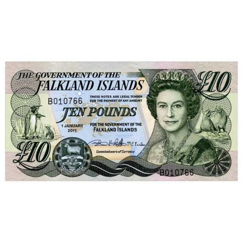 ФОЛКЛЕНДСКИЕ ОСТРОВА 18 FALKLAND ISLANDS 10 POUNDS 2011 Unc