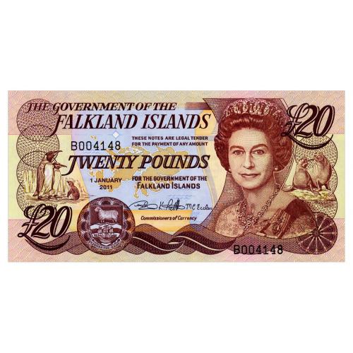 ФОЛКЛЕНДСКИЕ ОСТРОВА 19 FALKLAND ISLANDS 20 DOLLARS 2011 Unc