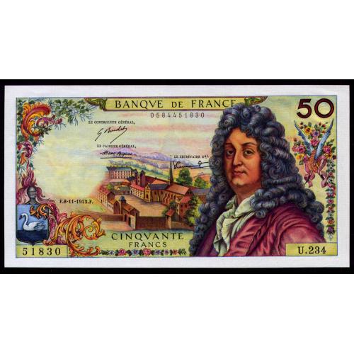 ФРАНЦИЯ 148d FRANCE 50 FRANCS 1973 Unc