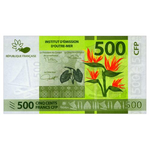 ФРАНЦУЗСКАЯ ПОЛИНЕЗИЯ 5(3) FRENCH PACIFIC TERRITORIES 500 FRANCS ND(2014) Unc