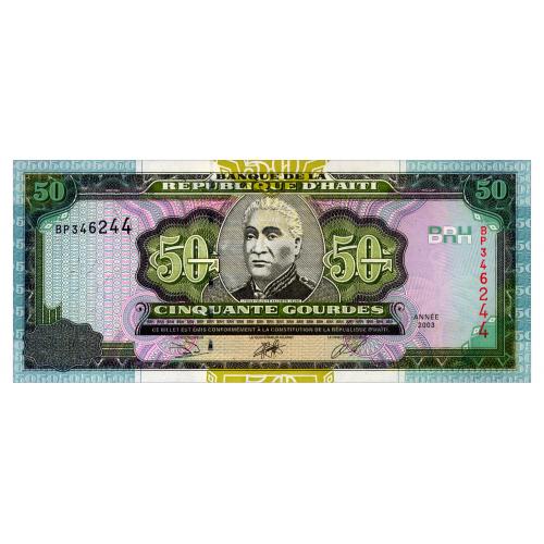 ГАИТИ 267b HAITI 50 GOURDES 2003 Unc
