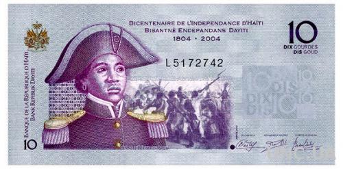 ГАИТИ 272e HAITI 10 GOURDES 2012 Unc