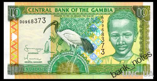 ГАМБИЯ 21c GAMBIA 10 DALASIS ND(2001) Unc