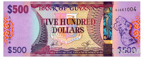 ГАЙАНА 37 GUYANA 500 DOLLARS ND(2011) Unc