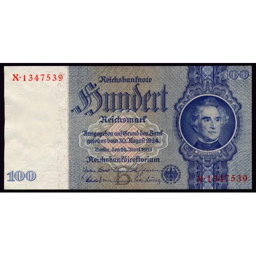 ГЕРМАНИЯ 183a GERMANY 100 REICHSMARK 1935 Unc