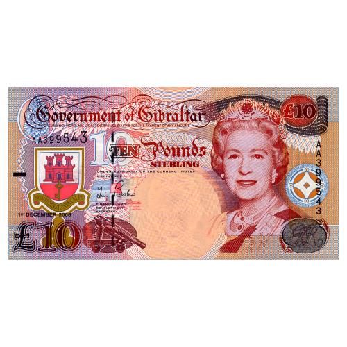 ГИБРАЛТАР 32 GIBRALTAR 10 POUNDS 2006 Unc