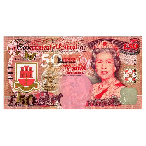 ГИБРАЛТАР 34 GIBRALTAR 50 POUNDS 2006 Unc