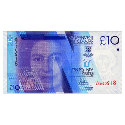 ГИБРАЛТАР 36 GIBRALTAR 10 POUNDS 2016 Unc