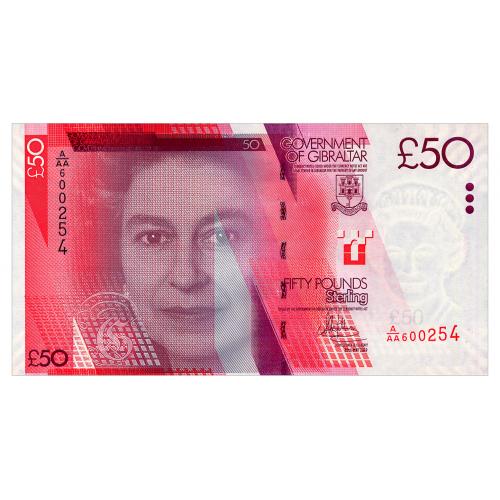 ГИБРАЛТАР 38b GIBRALTAR 50 POUNDS 2019 Unc
