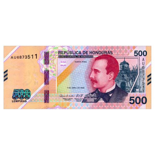 ГОНДУРАС W113 HONDURAS 500 LEMPIRAS 2022 Unc