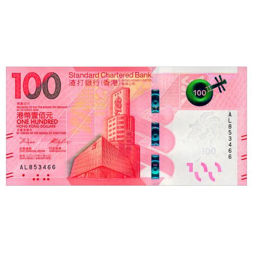 ГОНКОНГ W304a HONG KONG SCB 100 DOLLARS 2018 Unc
