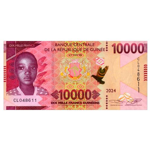 ГВИНЕЯ W49A GUINEA 10000 FRANCS 2024 Unc