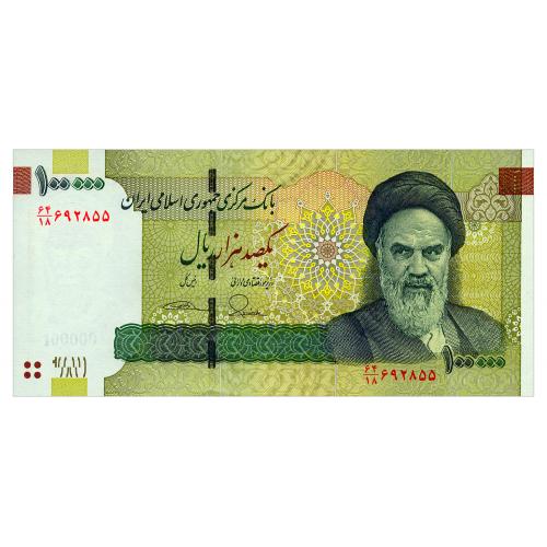 ИРАН 151b IRAN VALIOLLAH SEYF - ALI TAYEBNIA 100000 RIALS ND(2010-19) Unc