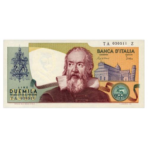 ИТАЛИЯ 103c ITALY 2000 LIRA 1983 Unc