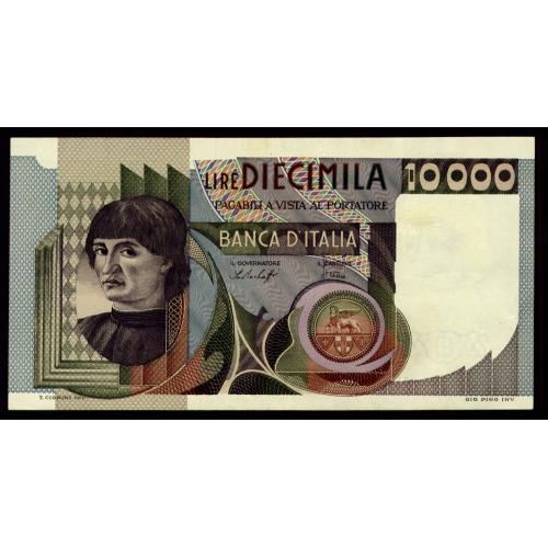 ИТАЛИЯ 106a ITALY 10000 LIRE 1976 VF