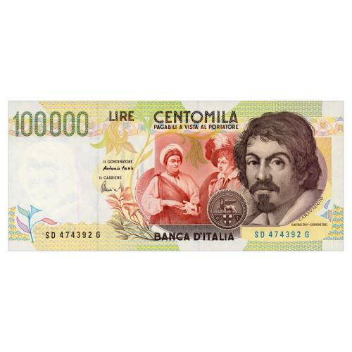 ИТАЛИЯ 117b ITALY 100000 LIRE 1994 Unc