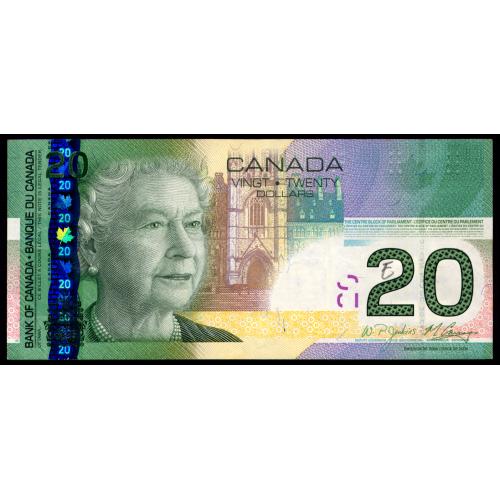 КАНАДА 103e CANADA JENKINS-CARNEY 20 DOLLARS 2008 aUnc+