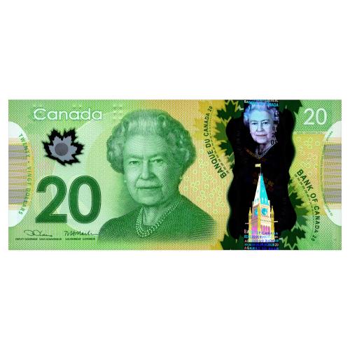 КАНАДА 108c CANADA LANE-MACKLEM 20 DOLLARS 2012(2023) Unc