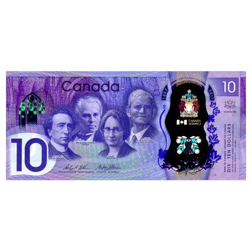 КАНАДА 112 CANADA; ЮБИЛЕЙНАЯ: 10 DOLLARS 2017; Unc