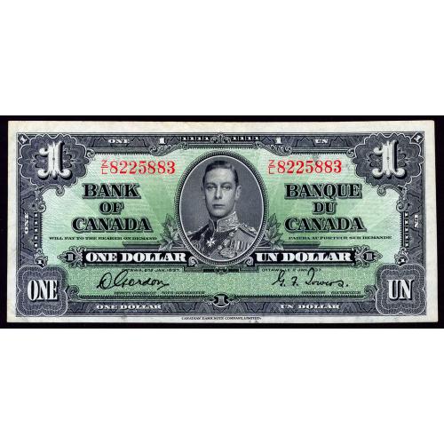 КАНАДА 58 CANADA СЕРИЯ Z/L GORDON-TOWERS 1 DOLLAR 1937 XF