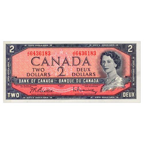 КАНАДА 76b CANADA BEATTIE-RASMINSKY 2 DOLLARS 1954 Unc