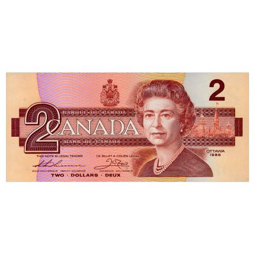 КАНАДА 94b CANADA THIESSEN-CROW 2 DOLLARS 1986 Unc