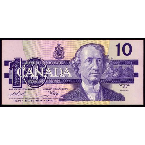 КАНАДА 96a CANADA THIESSEN-CROW 10 DOLLARS 1989 Unc