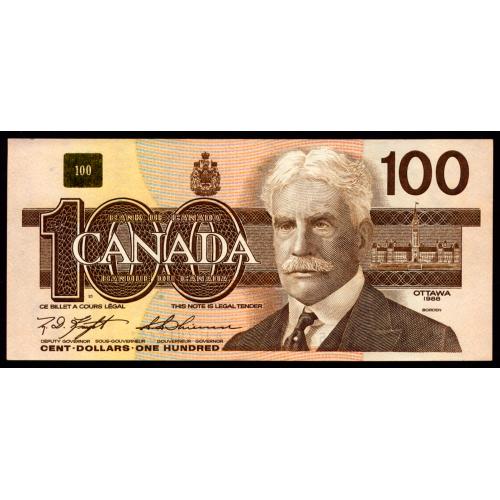 КАНАДА 99c CANADA KNIGHT-THIESSEN 100 DOLLARS 1988 Unc