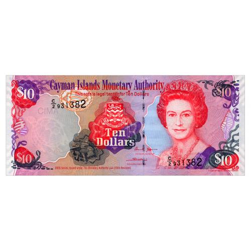 КАЙМАНОВЫ ОСТРОВА 35 CAYMAN ISLANDS СЕРИЯ C/1 10 DOLLARS 2005 Unc