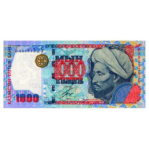 КАЗАХСТАН 22 KAZAKHSTAN BA 1000 TENGE 2000 Unc