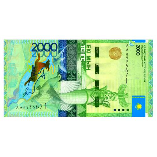 КАЗАХСТАН 41(1) KAZAKHSTAN MARCHENKO; СЕРИЯ АД; 2000 TENGE 2012 Unc