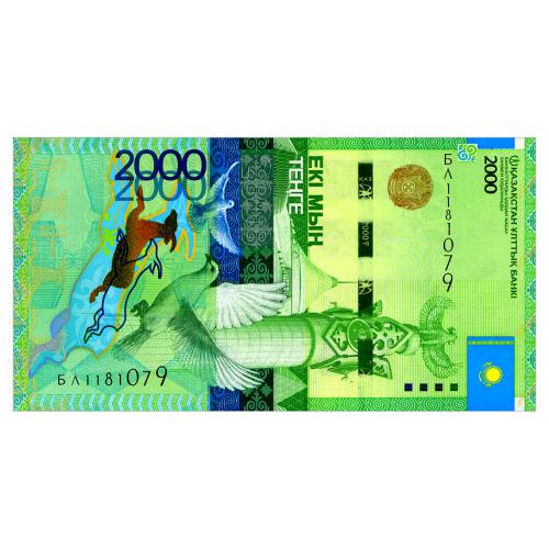 КАЗАХСТАН 41(3) KAZAKHSTAN СЕРИЯ БЛ 2000 TENGE 2012(2019) Unc